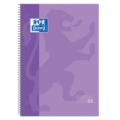 OXFORD CLASSIC Europeanbook 1 - A4+ - Tapa Extradura - Cuaderno espiral microperforado - 5x5 - 80 Hojas - SCRIBZEE - MALVA - 100430201_1100_1686200406