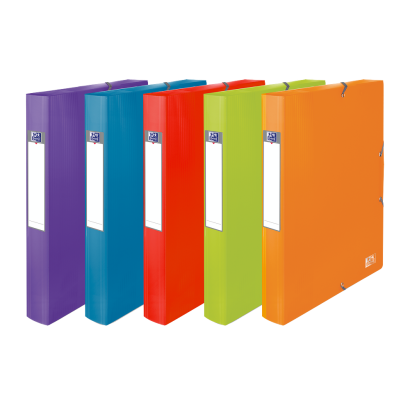OXFORD SCHOOL LIFE FILING BOX - 24X32 - 40 mm spine - Polypropylene - Assorted colors - 400006525_1400_1709629953