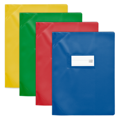 PROTEGE-CAHIER OXFORD STRONG LINE - 17x22 - Avec marque page - PVC - 150µ - Opaque - Couleurs assorties - 400006823_1200_1710518345