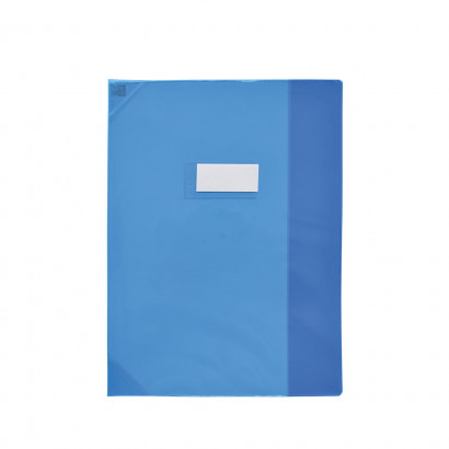 OXFORD STRONG LINE EXERCISE BOOK COVER - A4 - with bookmark flap - PVC - 150µ - Translucent - Blue - 400006827_8000_1561566427