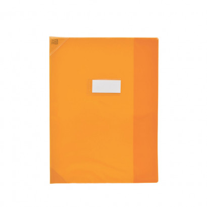 OXFORD STRONG LINE EXERCISE BOOK COVER - A4 - with bookmark flap - PVC - 150µ - Translucent - Orange - 400006833_8000_1561566462