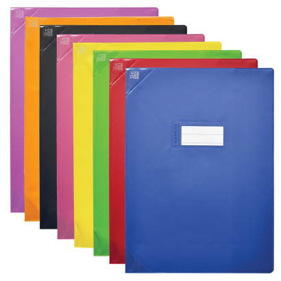 OXFORD STRONG LINE EXERCISE BOOK COVER - A4 - With bookmark flap - PVC - 150µ - Opaque - Assorted colors - 400006837_1400_1677234118