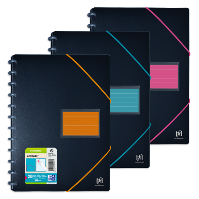 OXFORD FOR STUDENT DISPLAY BOOK REMOVABLE POCKETS - A4 - 20 Variozip pockets - Polypropylene - Assorted colors - 400008902_1201_1710518259