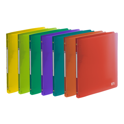 OXFORD SCHOOL LIFE RING BINDER - A4 - 20 mm spine - 4-O rings - Polypropylene - Translucent - Assorted colors - 400015030_1400_1709629951