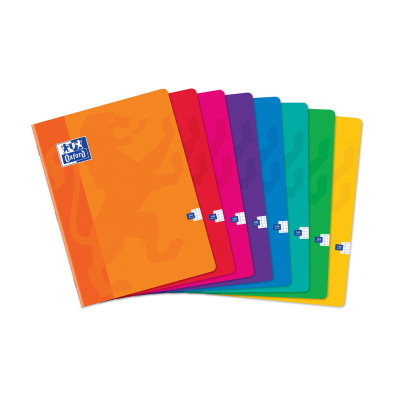 OXFORD CLASSIC NOTEBOOK - 24x32cm - Soft card cover - Stapled - 5x5mm squares - 140 pages - Assorted colours - 400016253_1200_1709025059