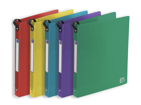 OXFORD SCHOOL LIFE RING BINDER CLASS'UP - A4+ - Spine of 30mm - 2-O rings - Polypropylene - Translucent - Assorted colors - 400018338_1400_1677166757