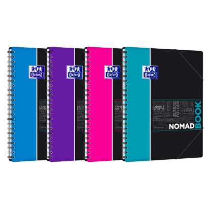 OXFORD STUDENTS NOMADBOOK Notebook - A4+ - Polypro cover - Twin-wire - Seyès Squares - 160 pages - SCRIBZEE® compatible - Assorted colours - 400019521_1200_1709025088