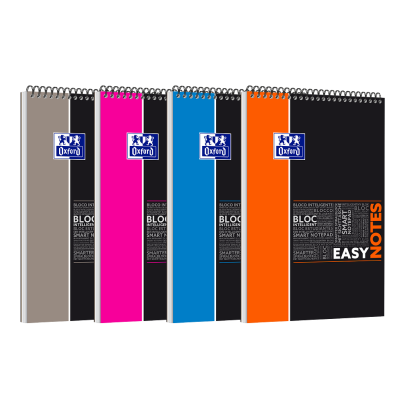 OXFORD STUDENTS EASYNOTES Notepad - A4+ - Polypro cover - Twin-wire - 7mm Ruled - 160 pages - SCRIBZEE® compatible - Assorted colours - 400019527_1200_1709025124