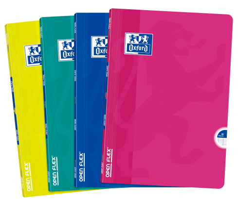 OXFORD OPENFLEX NOTEBOOK - A4 - Polypro cover - Stapled - Seyès squares -  48 pages - Assorted colours