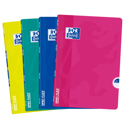 OXFORD OPENFLEX NOTEBOOK - A4 - Polypro cover - Stapled - Seyès squares - 48 pages - Assorted colours - 400019546_1200_1709027939