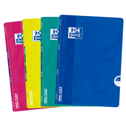 OXFORD OPENFLEX NOTEBOOK -  A4 - Polypro cover - Stapled - Seyès squares - 140 pages - Assorted colours - 400019629_1200_1709027947