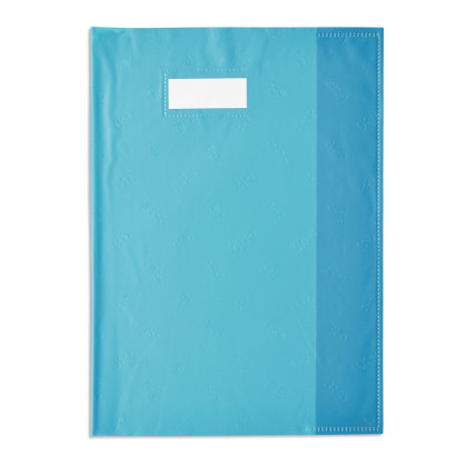 PROTEGE-CAHIER OXFORD STYL'SMS - 24X32 - PVC - 120µ - Bleu turquoise - 400021228_1100_1677234188