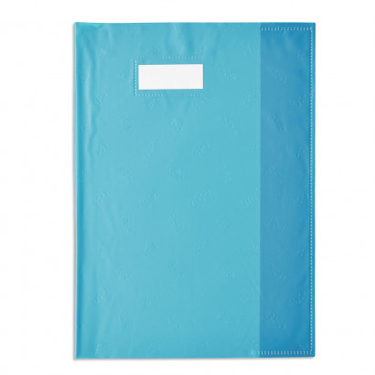 PROTEGE-CAHIER OXFORD STYL'SMS - 24X32 - PVC - 120µ - Bleu turquoise - 400021228_8000_1577457847