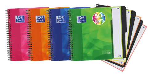 Europeanbook 4 capa plástico Oxford LAGOON A4+ 5X5 com SEPARADORES -  - 400027277_1200_1686090403