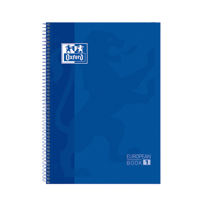 OXFORD CLASSIC Europeanbook 1 - A4+ - Extra harde kaft - Microgeperforeerd spiraal notitieboek - Gelijnd - 80 Pagina's - SCRIBZEE - DONKERBLAUW - 400027583_1100_1686200865