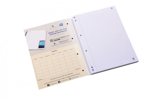 A4 Ruled 300 Page Refill Pad 8mm Ruled Lines 80gsm Paper 2 Hole Punched 