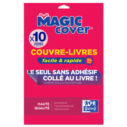 COUVRE-LIVRES OXFORD MAGIC COVER - A4 - PP - Lisse - 75µ - Incolore - 10 feuilles - 400036760_1100_1686086703
