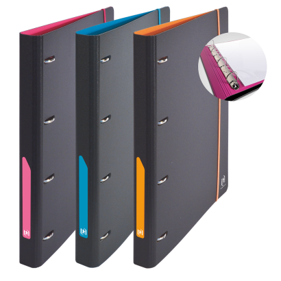 OXFORD FOR STUDENT RING BINDER - A4 - 30 mm spine - 4-D Rings - Polypropylene - Opaque - Assorted colors - 400036782_1402_1709629868 - OXFORD FOR STUDENT RING BINDER - A4 - 30 mm spine - 4-D Rings - Polypropylene - Opaque - Assorted colors - 400036782_1400_1686108642