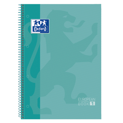 OXFORD CLASSIC Europeanbook 1 - A4+ - Tapa Extradura - Cuaderno espiral microperforado - 5x5 - 80 Hojas - SCRIBZEE - ICE MINT - 400040983_1100_1686200995