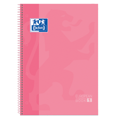 OXFORD CLASSIC Europeanbook 1 - A4+ - Extra harde kaft - Microgeperforeerd spiraal notitieboek - 5x5 - 80 Pagina's - SCRIBZEE - ZACHT ROZE - 400040984_1100_1701172061