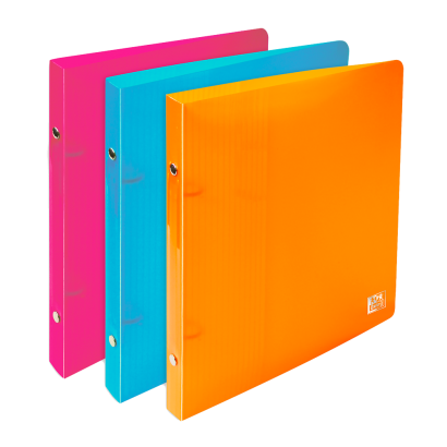 OXFORD SCHOOL LIFE RING BINDER - 17X22 - 20 mm spine - 2-O rings - Polypropylene - Translucent - Assorted colors - 400046991_1400_1686093259