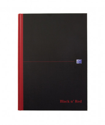 OXFORD Black n' Red Gebonden Boek - A4 - Harde kartonnen kaft - Gebonden - Gelijnd - 96 Vel - Zwart - 400047606_1100_1583241450