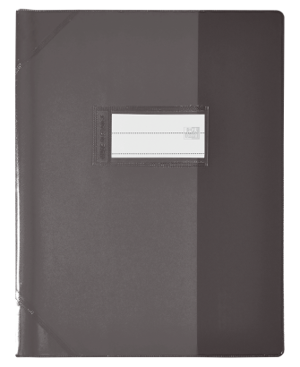 OXFORD STRONG LINE EXERCISE BOOK COVER - 17X22 - PVC - 150µ - Translucent - Black - 400050955_1100_1686137463