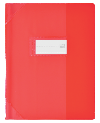 OXFORD STRONG LINE EXERCISE BOOK COVER - 17X22 - PVC - 150µ - Translucent - Red - 400050957_1100_1686137484