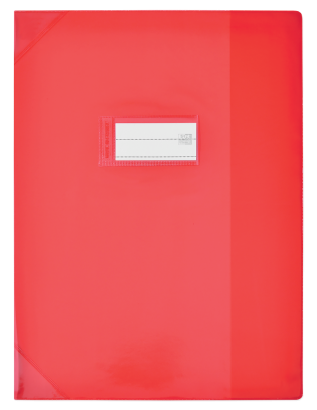 OXFORD STRONG LINE EXERCISE BOOK COVER - A4 - PVC - 150µ -Translucent - Red - 400051023_1100_1686137519