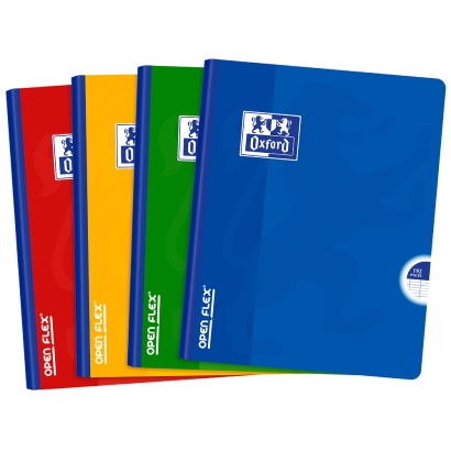 OXFORD OPENFLEX NOTEBOOK - 17x22cm - Polypro cover - Casebound - Seyès squares - 192 pages - Assorted colours - 400051596_1200_1709027983