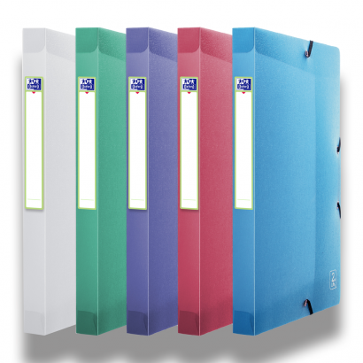 OXFORD 2ND LIFE FILING BOX - 24X32 - 25 mm spine - Polypropylene - Translucent - Assorted colors - 400059471_1200_1579874251