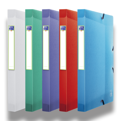 OXFORD 2ND LIFE FILING BOX - 24X32 - 25 mm spine - Polypropylene - Translucent - Assorted colors - 400059471_1200_1695390341