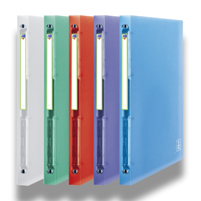 OXFORD 2ND LIFE RING BINDER - A4 - 20 mm spine - 4-O Rings - Polypropylene - Translucent - Assorted colors - 400059560_1200_1695390513