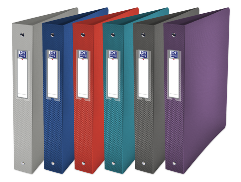OXFORD CROSSLINE RING BINDER - A4 - 40 mm spine - 4-O Rings - Polypropylene - Opaque - Assorted colors - 400064222_1401_1685150669