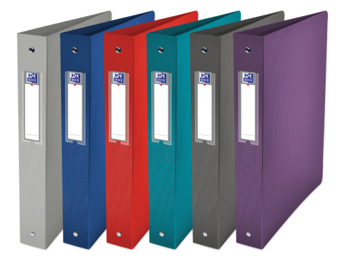 OXFORD CROSSLINE RING BINDER - A4 - 40 mm spine - 4-O Rings - Polypropylene - Opaque - Assorted colors - 400064222_1401_1686151739