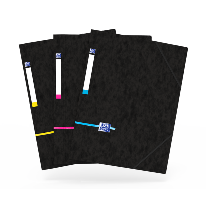 Oxford Etudiants 3-Flap Folder - A4XL - with elastics - Laminated Cardboard - Assorted colors - 400066003_1200_1710151760