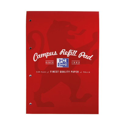 Oxford Campus A4 Headbound Refill Pad Ruled with Margin Ruled with