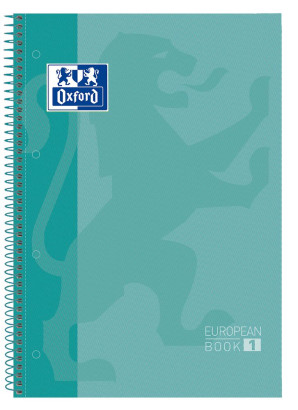 OXFORD CLASSIC Europeanbook 1 - A4+ - Tapa Extradura - Cuaderno espiral microperforado - 1 Línea - 80 Hojas - SCRIBZEE - ICE MINT - 400078125_1100_1677149523