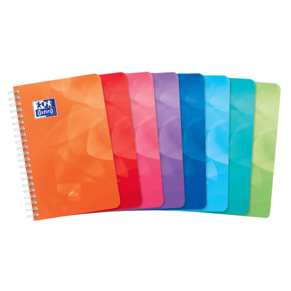 OXFORD POLYPRO LAGOON SMALL NOTEBOOK - 11x17cm - Polypro cover - Twin-wire - 5x5mm Squares - 180 pages - Assorted colours - 400080691_1200_1709025977