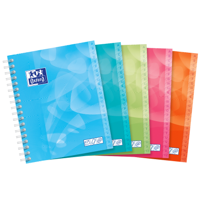 OXFORD POLYPRO LAGOON ADDRESSBOOK - 12x14,8cm - Polypro cover - Twin-wire - Specific Ruling - 160 pages - Assorted colours - 400080693_1200_1709027218
