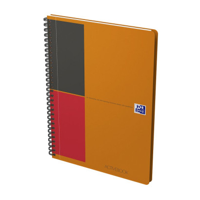 OXFORD International Activebook - B5 – omslag med hard rygg – dobbel wire – smale linjer – 160 sider – SCRIBZEE®-kompatibel – oransje - 400080787_1300_1677222301