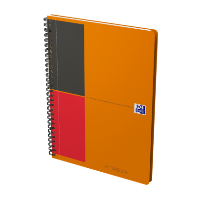 OXFORD International Activebook - B5 - Soepele kunststof kaft - Dubbelspiraal - Gelijnd - 80 vel - SCRIBZEE® Compatible - Oranje - 400080787_1300_1686173225