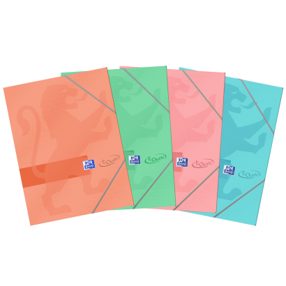 OXFORD TOUCH 3-FLAP FOLDER - A4 - with elastic - Laminated Cardboard - Assorted colors - 400084052_1200_1594309930