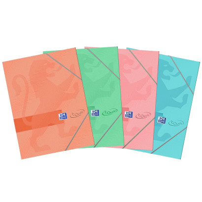 OXFORD TOUCH 3-FLAP FOLDER - A4 - with elastic - Laminated Cardboard - Assorted colors - 400084052_1200_1677169309
