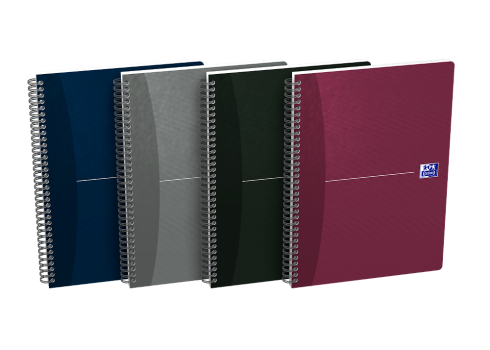 OXFORD Office Essentials Notebook - B5 –omslag i mjuk kartong – dubbelspiral - 180 sidor – linjerad - SCRIBZEE®-kompatibel – blandade färger - 400090612_1400_1686178154