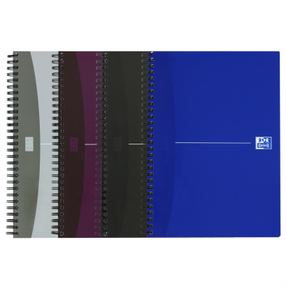 OXFORD Office Essentials Notebook - B5 – mykt pappomslag – dobbel wire – stiplet 5 mm rutenett – 180 sider – SCRIBZEE®-kompatibel – assorterte farger - 400090614_1200_1602581333
