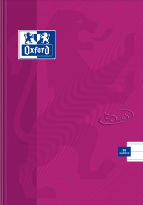 OXFORD TOUCH BRULION - A5 - twarda kartonowa okładka - szyty - linia 9 mm z marginesem - 96 kartek - miks kolorów - 400091176_1100_1686154320