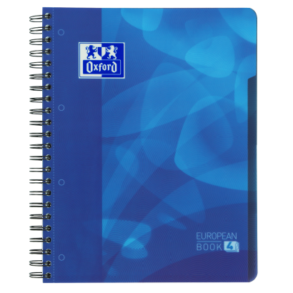 OXFORD School Projectbook - A4+ - Couverture polypro - Reliure Intégrale - 4 Trous - Ligné - 240 Pages - Bleu - Compatible Scribzee® - 400095496_1100_1686135411