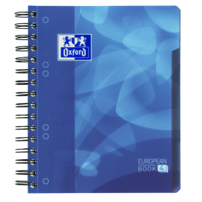 OXFORD School Projectbook - A5+ - PP Kaft - Dubbelspiraal - 6 Gaats - Gelijnd - 120 Vel - Blauw - SCRIBZEE® Compatible - 400095497_1100_1623314616
