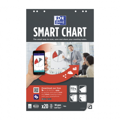OXFORD Smart Charts Flipchart Refill Pad - 65x98cm - Soft Card Cover - Glued - Plain - 20 Sheets - SCRIBZEE Compatible - 400096277_1101_1659027110 - OXFORD Smart Charts Flipchart Refill Pad - 65x98cm - Soft Card Cover - Glued - Plain - 20 Sheets - SCRIBZEE Compatible - 400096277_1100_1659027102